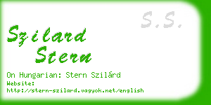 szilard stern business card