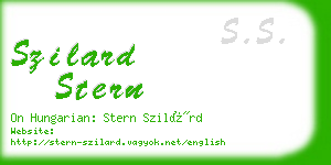 szilard stern business card